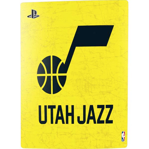NBA Utah Jazz Yellow Texture PS5 Digital Edition Console Skin